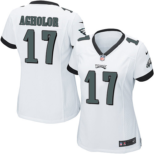 Women's Elite Nelson Agholor Nike Jersey White Road - #17 NFL Philadelphia Eagles